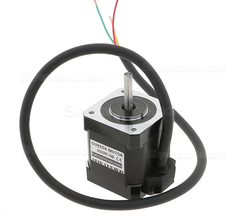 Oukeda NEMA 17 Bipolar Stepper Motor OK423P47-154A 32Ncm 3 Phase 1.5A 1.2 Deg 3 Wires